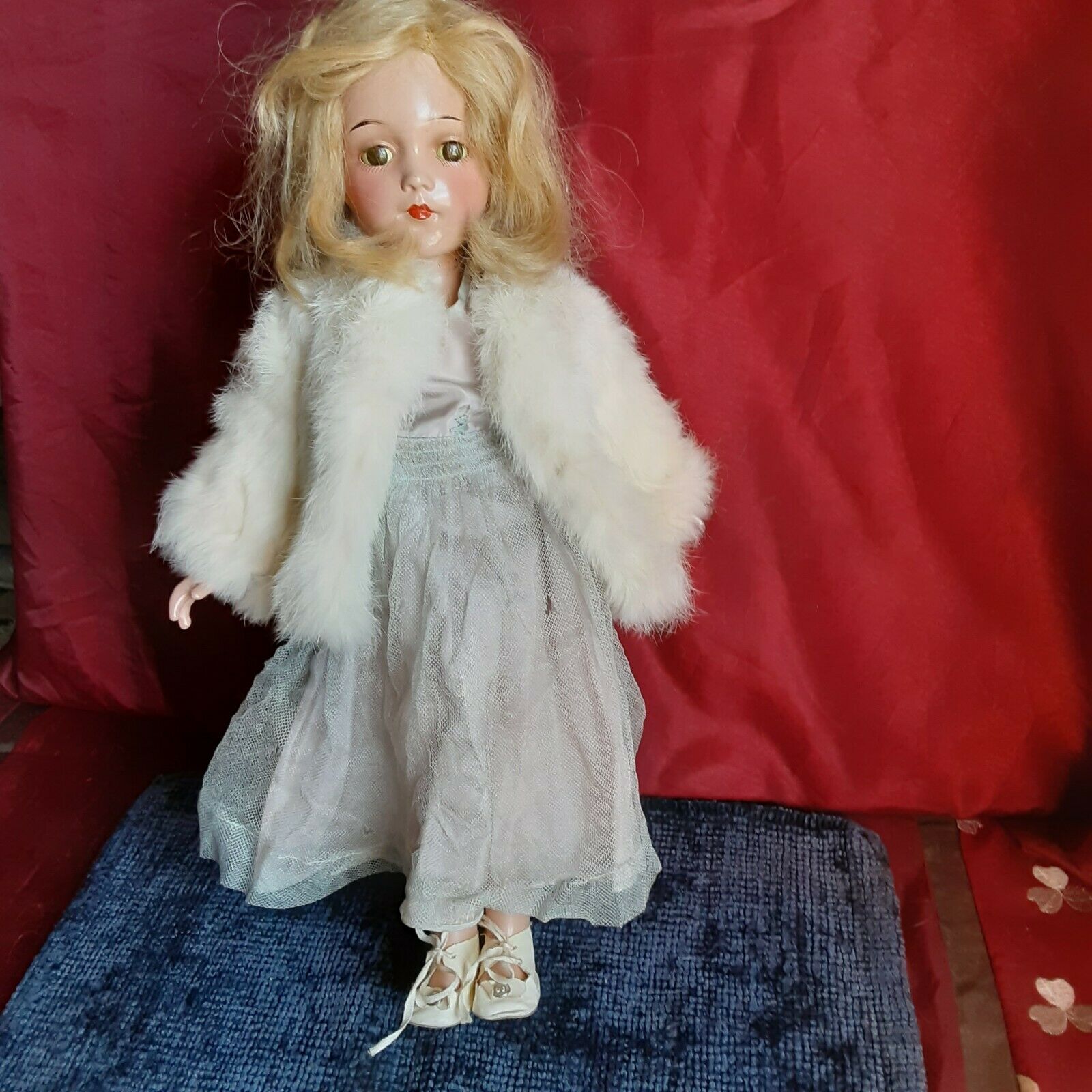 Vintage Nancy Lee R & B Composition Doll All Original 19" Tall